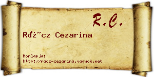 Rácz Cezarina névjegykártya